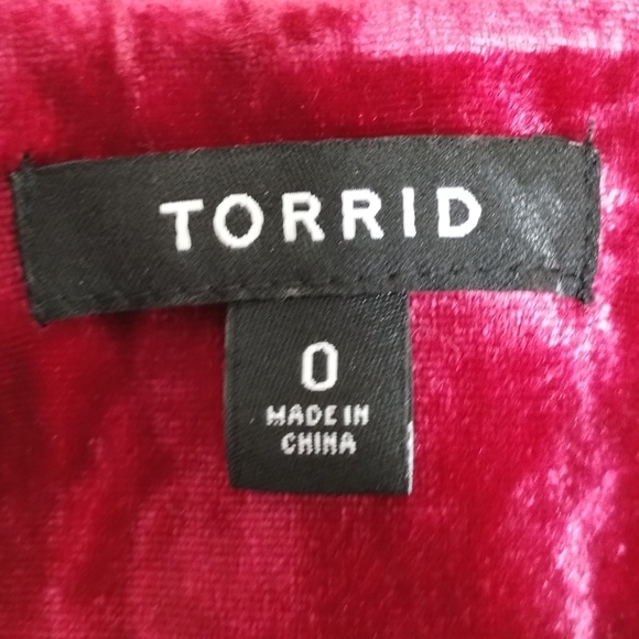 Torrid Red Velvet Classic Blazer Women's Size 0X - Picture 5 of 7